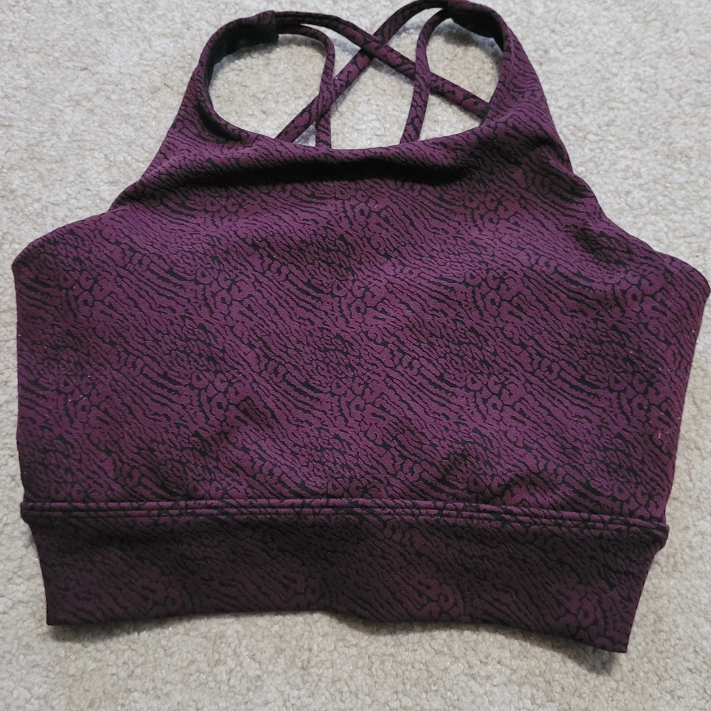 BuffBunny Venom Purple Nucleus Print Xs Sports Bra High Support Stretchy